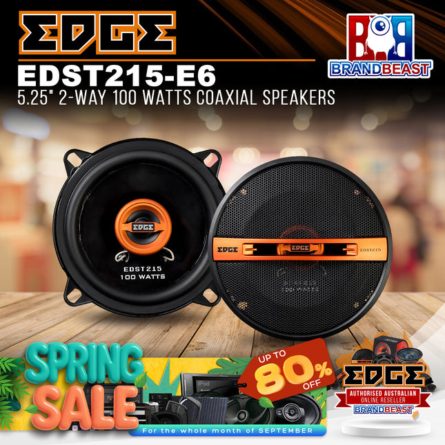 Edge EDST215-E6 5.25" 2-Way 100 Watts Coaxial Speakers