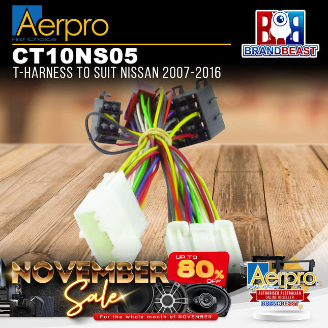 Aerpro CT10NS05 T-Harness to Suit Nissan 2007-2016