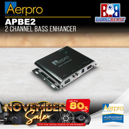 Aerpro APBE2 2 Channel Bass Enhancer