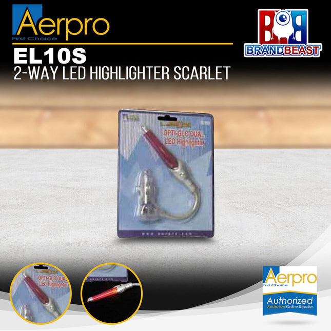 Aerpro EL10S 2 Way LED Highlighter Scarlet