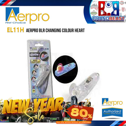 Aerpro EL11H BLR Changing Colour Heart