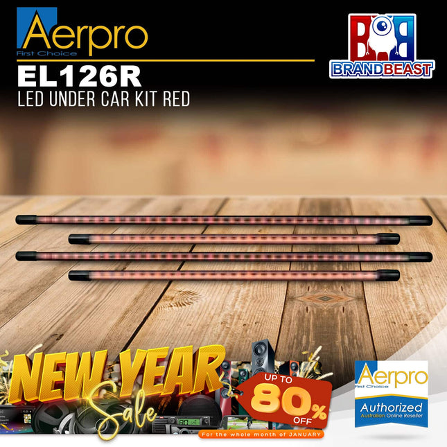 Aerpro EL126R LED Under Car Kit Red