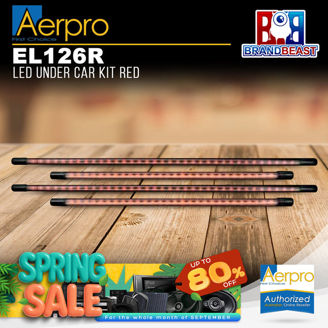 Aerpro EL126R LED Under Car Kit Red