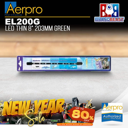 Aerpro EL200G 8&quot; 203mm LED Thin Green