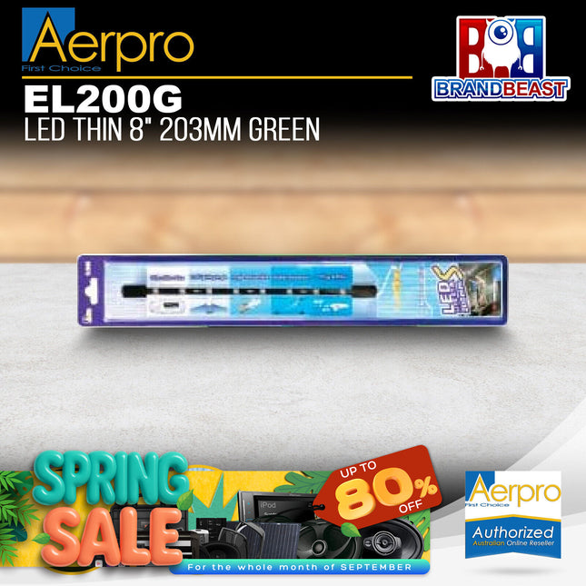 Aerpro EL200G 8" 203mm LED Thin Green