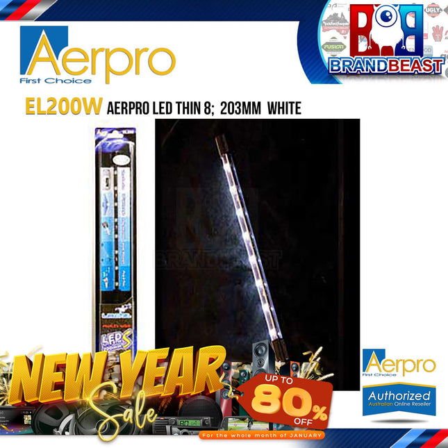 Aerpro EL200W 8" 203mm LED Thin White