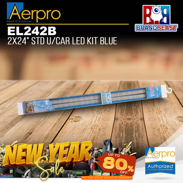 Aerpro EL242B 2x24&quot; Blue Standard Under Car LED Kit