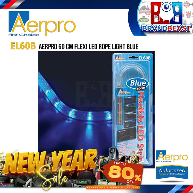 Aerpro EL60B 60cm Blue Flexi LED Rope Light