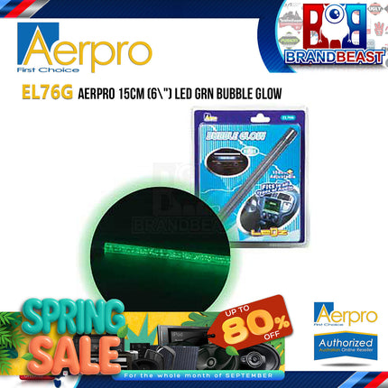 Aerpro EL76G 6" Green LED Light Dual Bubble Glow