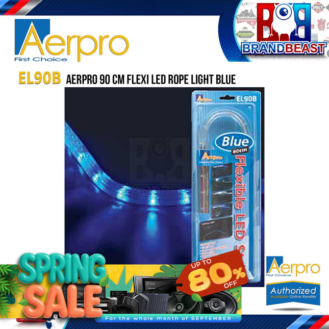 Aerpro EL90B 90cm Blue Flexi LED Rope Light