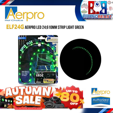 Aerpro ELF24G LED 24" 610mm Flexible LED Strip Light - Green