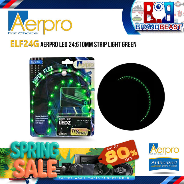 Aerpro ELF24G LED 24" 610mm Flexible LED Strip Light - Green
