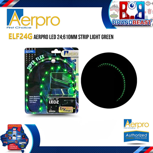 Aerpro ELF24G LED 24" 610mm Flexible LED Strip Light - Green