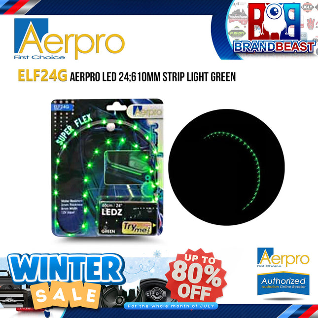 Aerpro ELF24G LED 24" 610mm Flexible LED Strip Light - Green