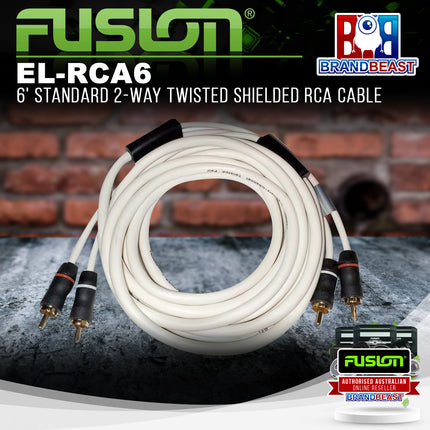 Fusion EL-RCA6 RCA Cables 2 Channel 6 ft (1.83 m) Cable