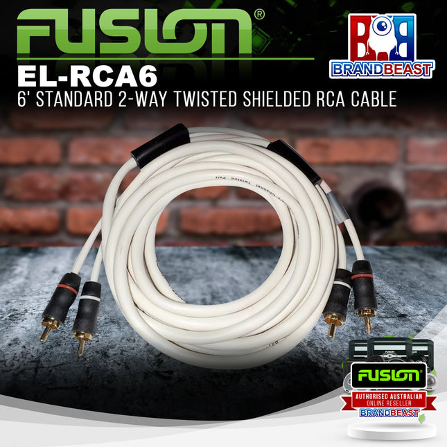 Fusion EL-RCA6 RCA Cables 2 Channel 6 ft (1.83 m) Cable