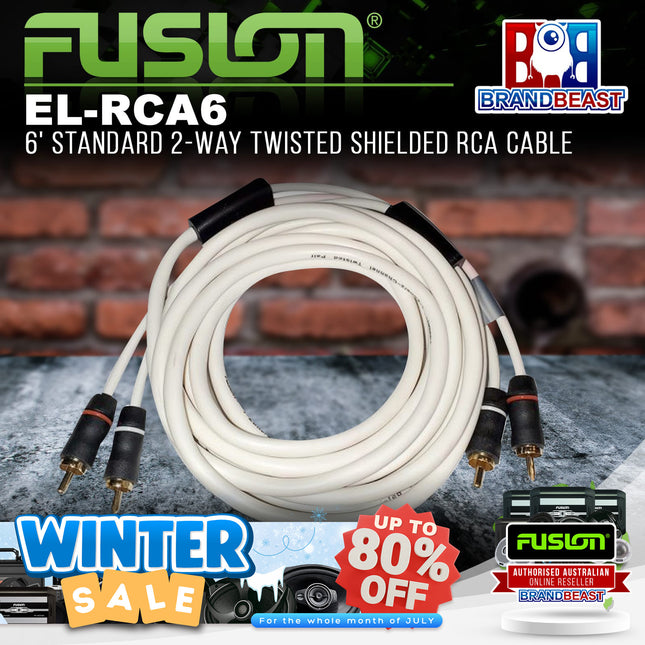 Fusion EL-RCA6 RCA Cables 2 Channel 6 ft (1.83 m) Cable