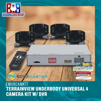 Echomaster EMUBCAMKIT TerrainView Underbody Universal 4 Camera Kit w/ DVR