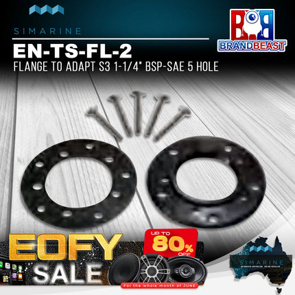 Simarine EN-TS-FL-2 Flange to Adapt S3 1-1/4" BSP-SAE 5 Hole