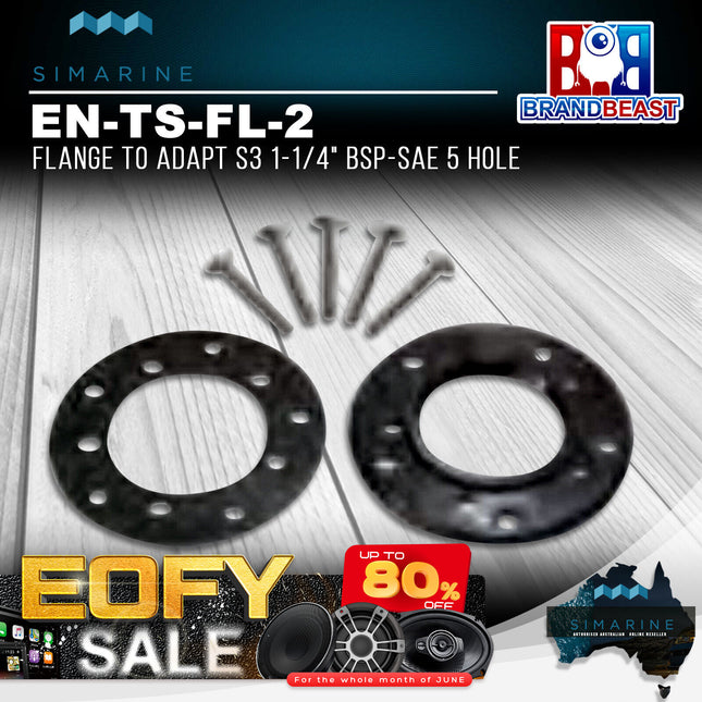 Simarine EN-TS-FL-2 Flange to Adapt S3 1-1/4" BSP-SAE 5 Hole