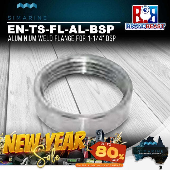 Simarine EN-TS-FL-AL-BSP Aluminium Weld Flange for 1-1/4&quot; BSP