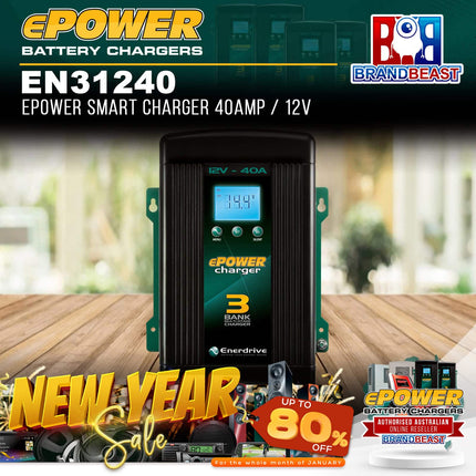 ePOWER EN31240 12V 40A Battery Charger