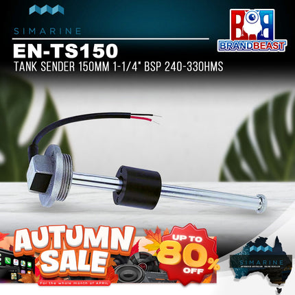 Simarine EN-TS150 150mm 1-1/4" BSP 240-33Ohms Tank Sender