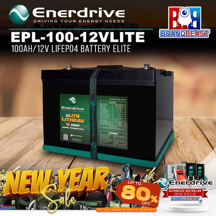 Enerdrive EPL-100-12VLITE 100Ah/12v LiFePO4 Battery eLITE