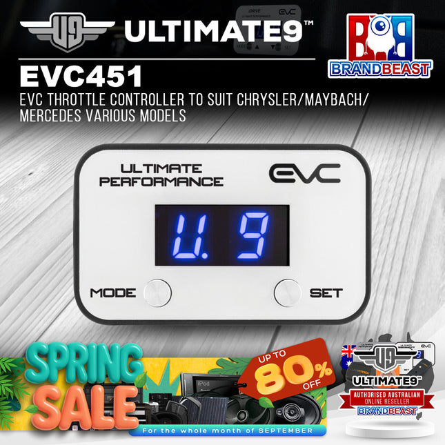 Ultimate9 EVC451 EVC Throttle Controller to Suit Chrysler/Maybach/Mercedes Various Models