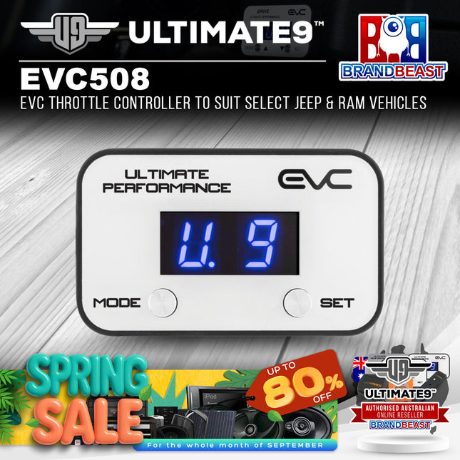 Ultimate9 EVC508L EVC Throttle Controller Suit Select Dodge & Jeep Vehicles