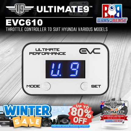 Ultimate9 EVC610 EVC Throttle Controller to Suit Hyundai Various Models