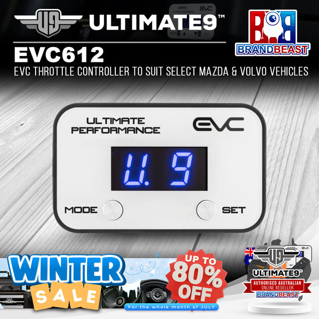 Ultimate9 EVC612 EVC Throttle Controller to Suit Select Mazda & Volvo Vehicles