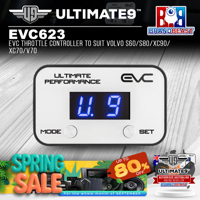 Ultimate9 EVC623 EVC Throttle Controller to Suit Volvo S60/S80/XC90/XC70/V70