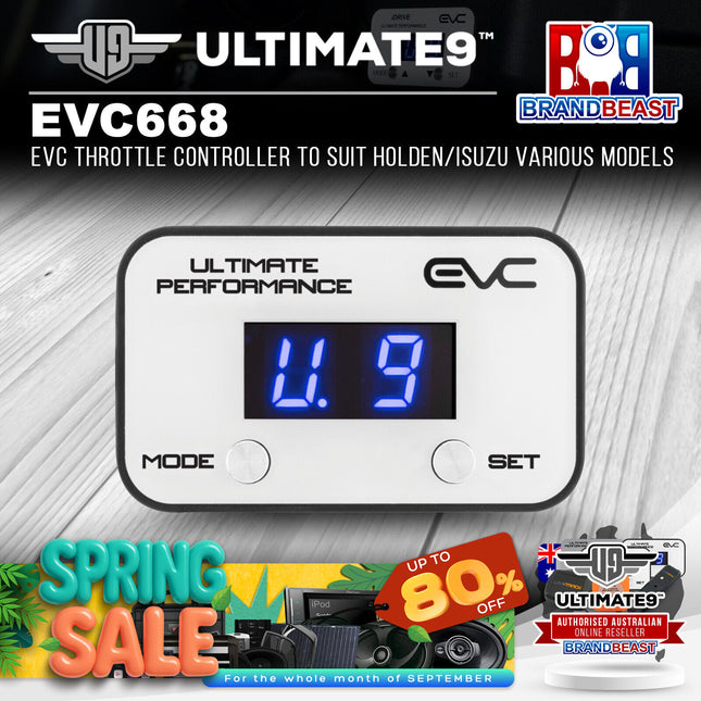 Ultimate9 EVC668 EVC Throttle Controller to Suit Holden/Isuzu Various Models
