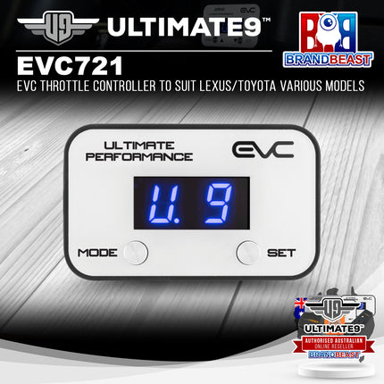 Ultimate9 EVC721 EVC Throttle Controller to Suit Lexus/Toyota Various Models