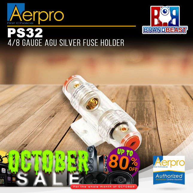 Aerpro PS32 4/8 Gauge AGU Silver Fuse Holder