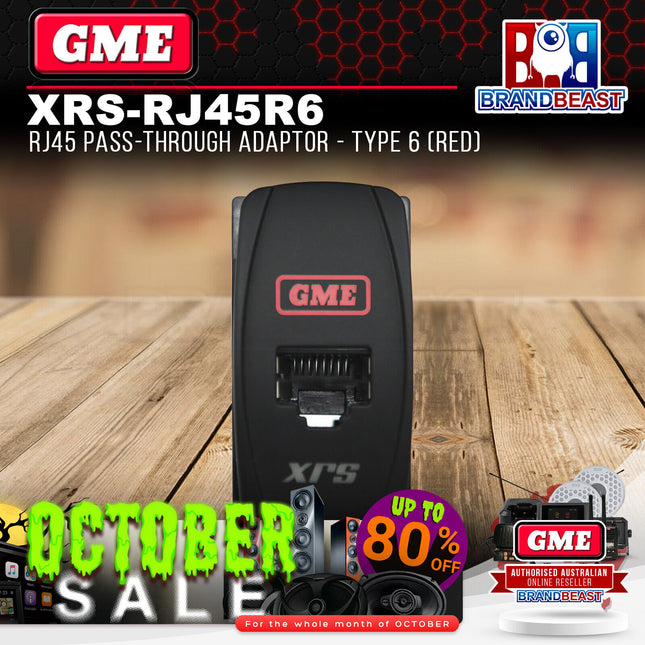 GME XRS-RJ45R6 RJ45 Pass Through Adaptor Type 6 Red