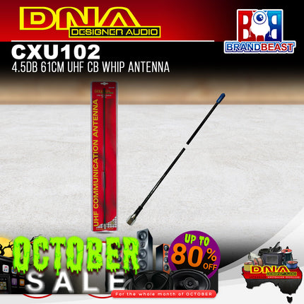DNA CXU102 4.5dB UHF CB Whip Antenna - 61cm