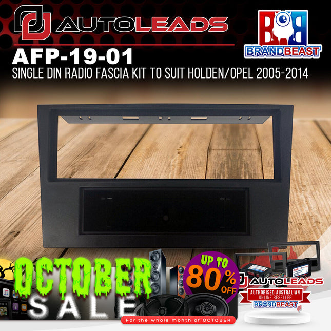 Autoleads AFP-19-01 Single DIN Radio Fascia Kit to Suit Holden/Opel 2005-2014
