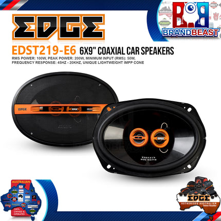 Edge EDST219-E6 6x9" 200 Watts Street Series 3-Way Coaxial Speakers