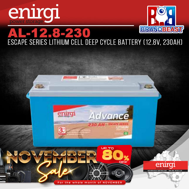 Enirgi AL-12.8-230 Escape Series Lithium Cell Deep Cycle Battery (12.8V, 230Ah)