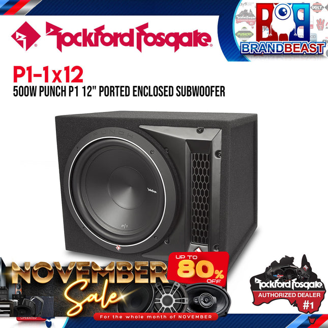 Rockford Fosgate P1-1X12 Punch Single P1 12" Loaded Enclosure