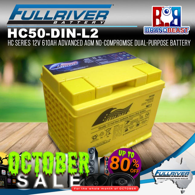 Fullriver HC50 - (DIN-L2) HC Series 12V 610Ah Advanced AGM Dual-Purpose Battery