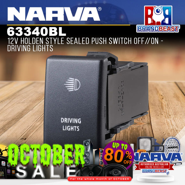 Narva 63340BL 12V Holden Style Sealed Push Switch Off/On