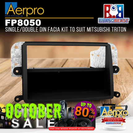 Aerpro FP8050 Single/Double DIN Facia Kit to Suit Mitsubishi Triton