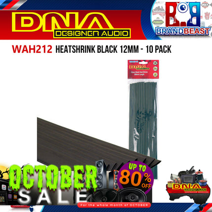 DNA WAH212 12mm Heatshrink Black - 10 Pieces