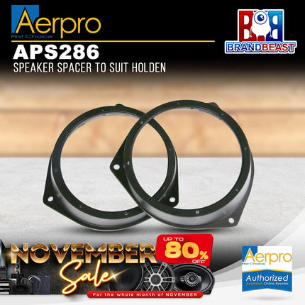Aerpro APS286 120mm Factory Speaker Adaptor Spacers Suit Holden/Renault