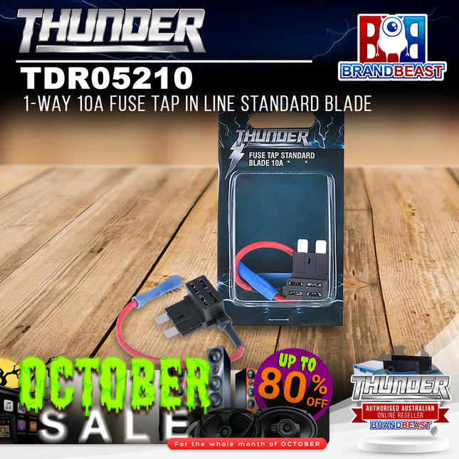 Thunder TDR05210 1-Way 10A Fuse Tap In-Line Standard Blade