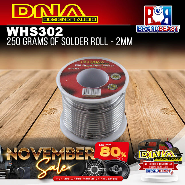 DNA WHS302 250 Grams of Solder Roll - 2mm Diameter