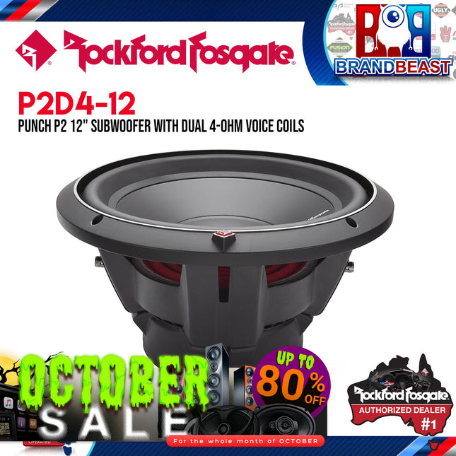 Rockford Fosgate P2D4-12 Punch 12" P2 4-Ohm DVC Subwoofer